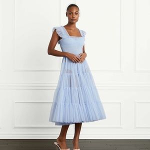 Hill House Home Ellie Nap Dress Powder Blue Tulle XXS